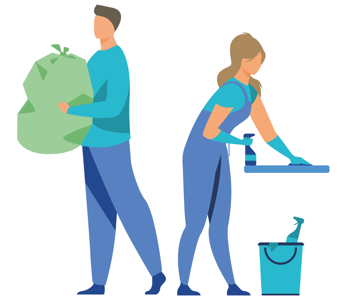 Illustrations nettoyage - Entreprise MMH